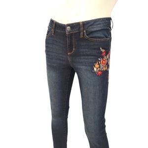 GH Bass Embroidered Cuffed Crop Jeans size 4